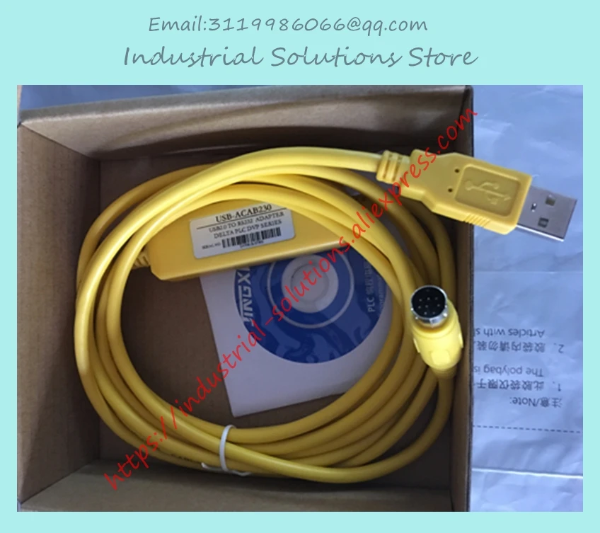 Nuova programmazione PlC Ca ble USBACAB230 USB-DVP Giallo di seconda generazione Win7
