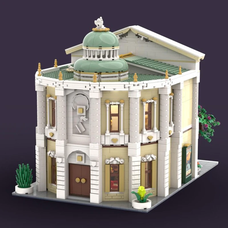 Moc قوالب بناء أوبرا منزل نموذج بناء التكنولوجيا وحدات مدينة عرض الشارع نموذج كتل البناء لعبة الهدايا #4