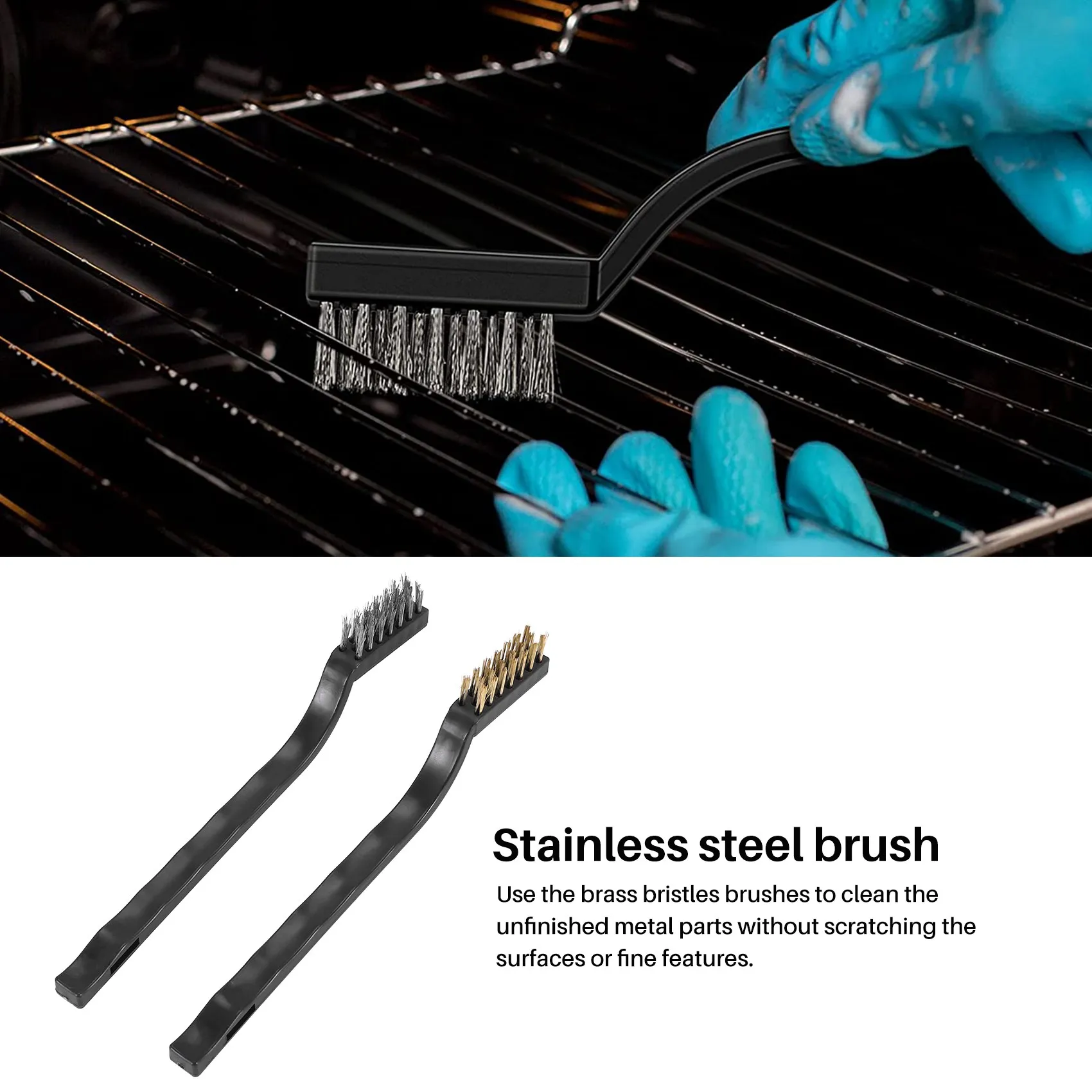 AS94-20 Pcs Wire Brush Metal Brush For Cleaning Welding Slag And Rust Scratch Brush Curved Handle Slag Brush Wire Rust Brush