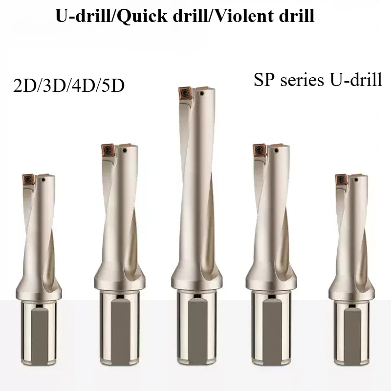 

U-drilling tool bar lathe with flat bottomed U-shaped shallow deep hole SP water jet drill CNC fast drilling 2D 3D 4D 5D