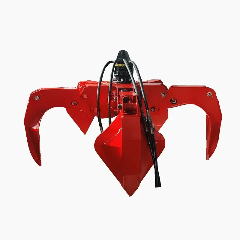 5 Tines Scrap Orange Peel Grapple Hydraulic Crane Poly Grab For CAT320 Doosan DX225 Excavator