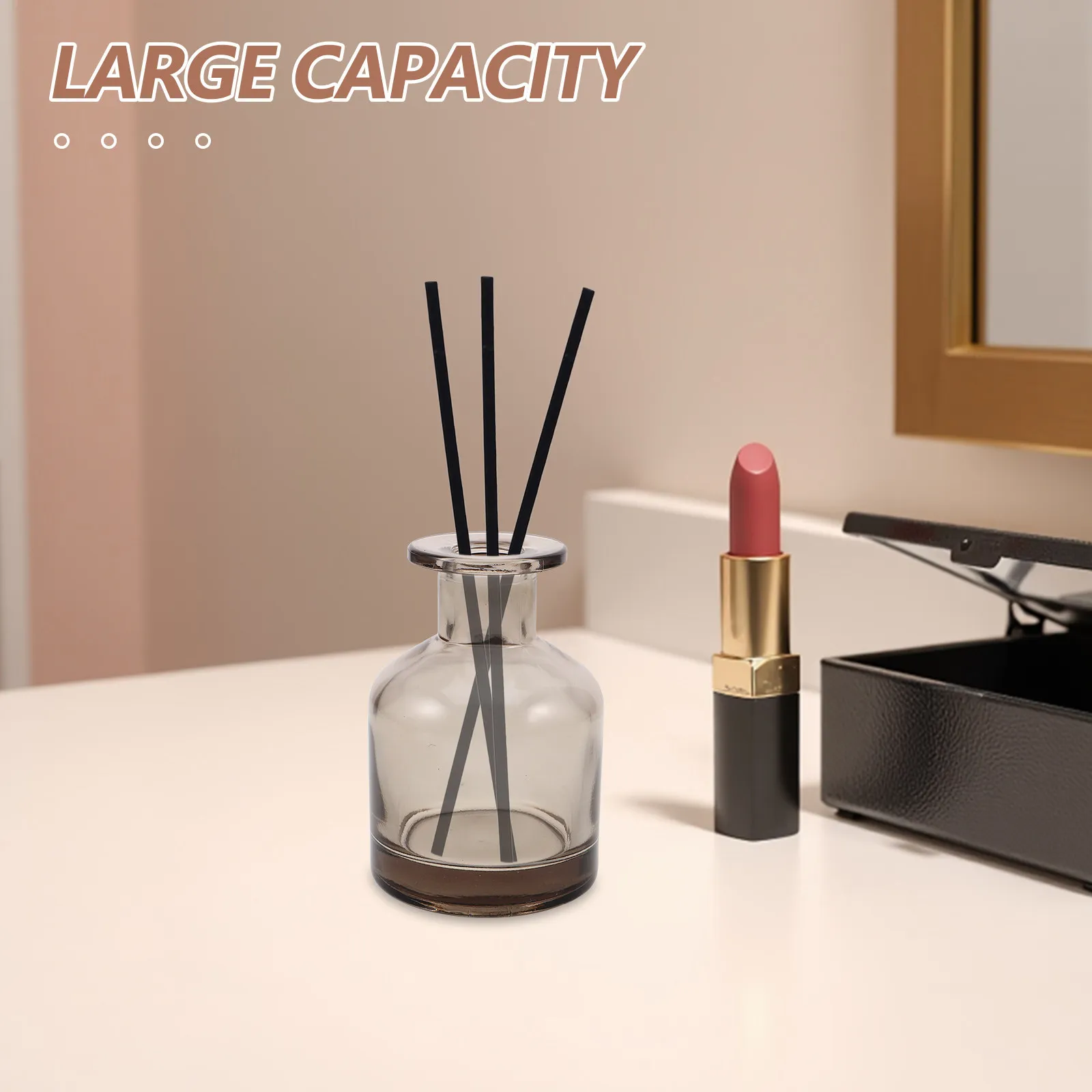 2Pcs 150Ml Blue Glass Diffuser Bottles Empty Refillable Scent Diffuser Glass Jars for Reed Sticks Aromatherapy Container