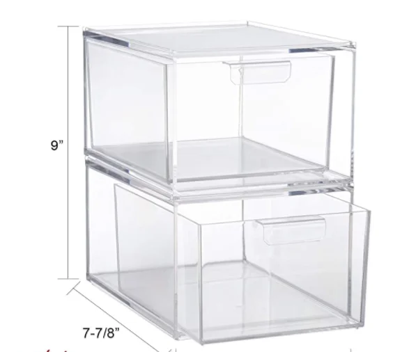 

Acrylic stackable cosmetics multifunctional home bedroom bathroom dustproof drawer box
