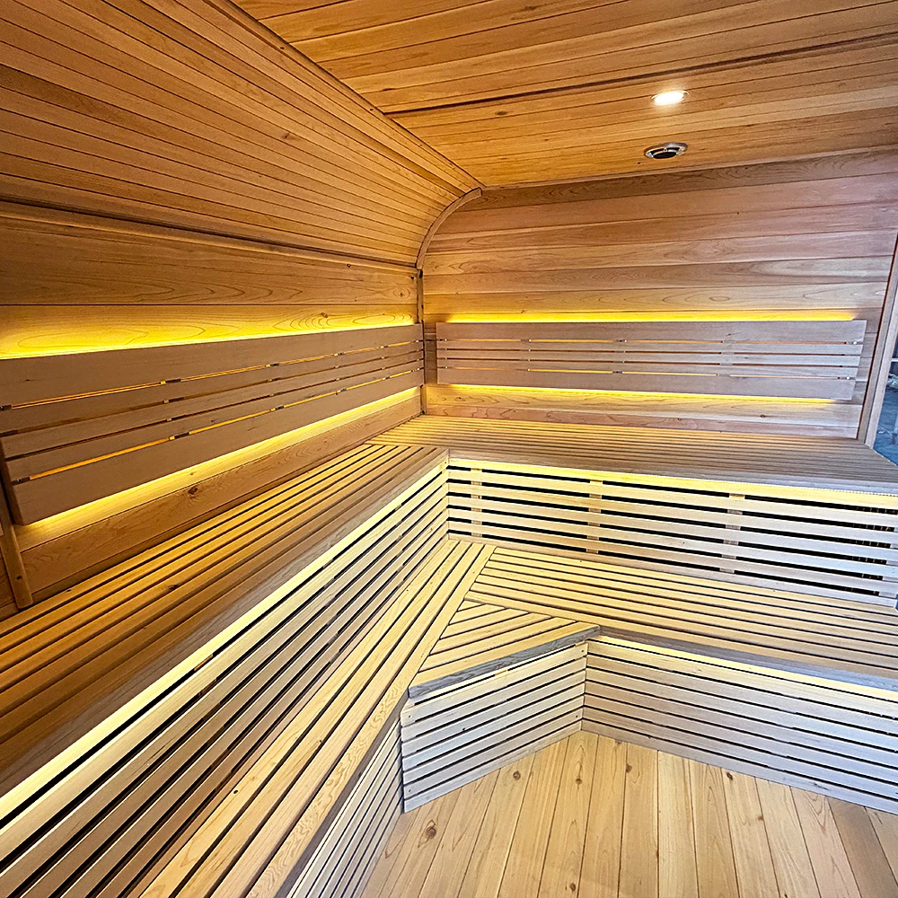 UV Resistant Sauna Roomwith Maintenance Free Exterior for High EndLuxury Garden Spa and Professional WellnessCenter
