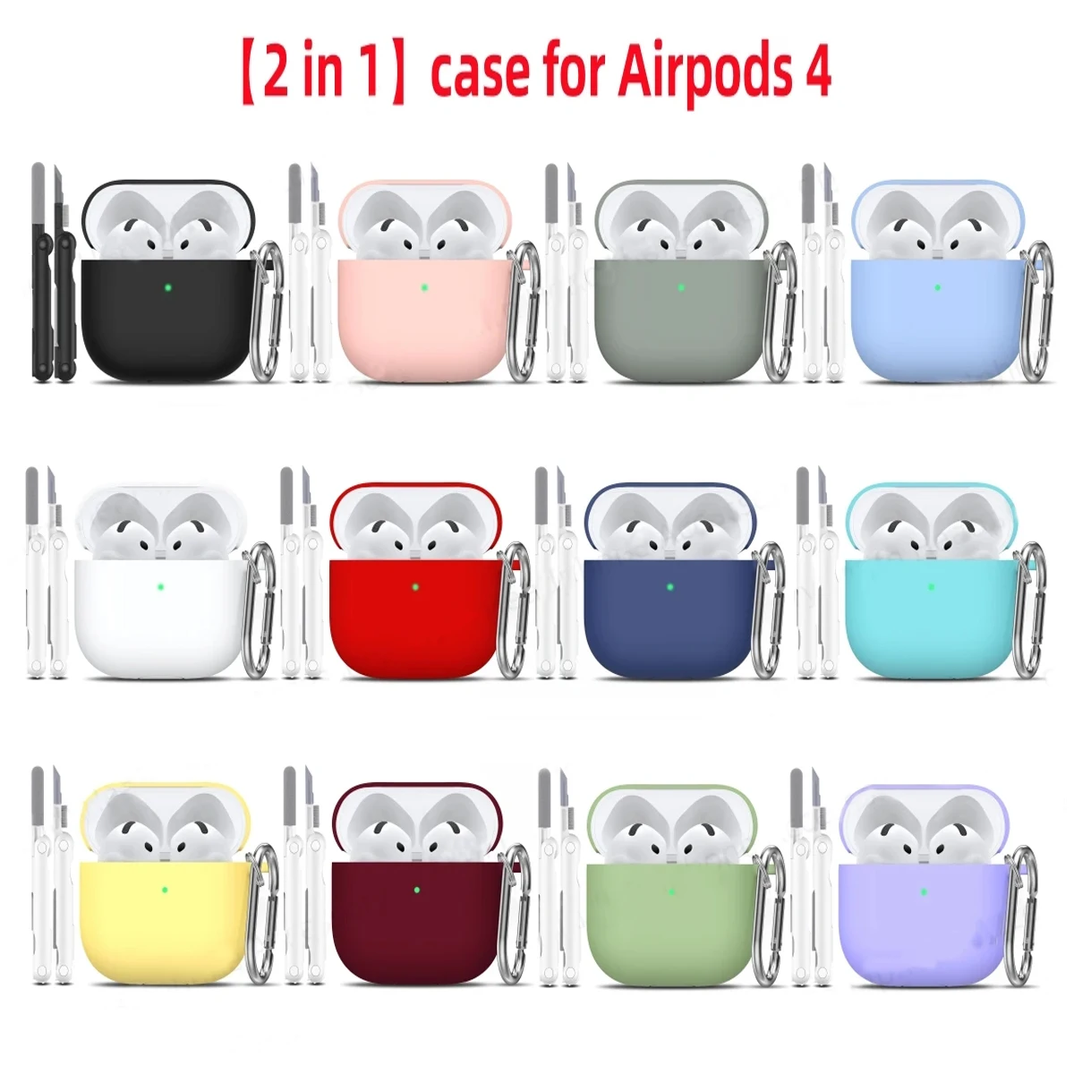 Case For Airpods 4th Gen Official Liquid Silicone Earphone High Quality Protective Case For Woman For Airpods 4 Earbuds Cover