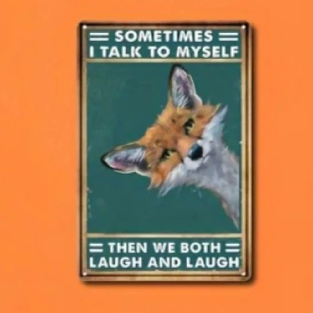 

FoxScrawlVintz "Vintage Metal Sign" | 12x8 Hand-Aged Iron with "Sketchy Swagger (Ink Blot Glow, Crayon Fur Texture