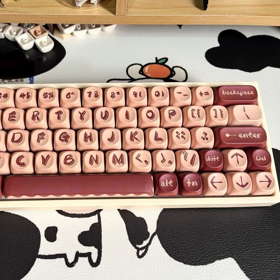 Chocolate Mechanical Keyboard Cap MOA Height pbt Keycap 68/75/84/87/98/100/Keycap