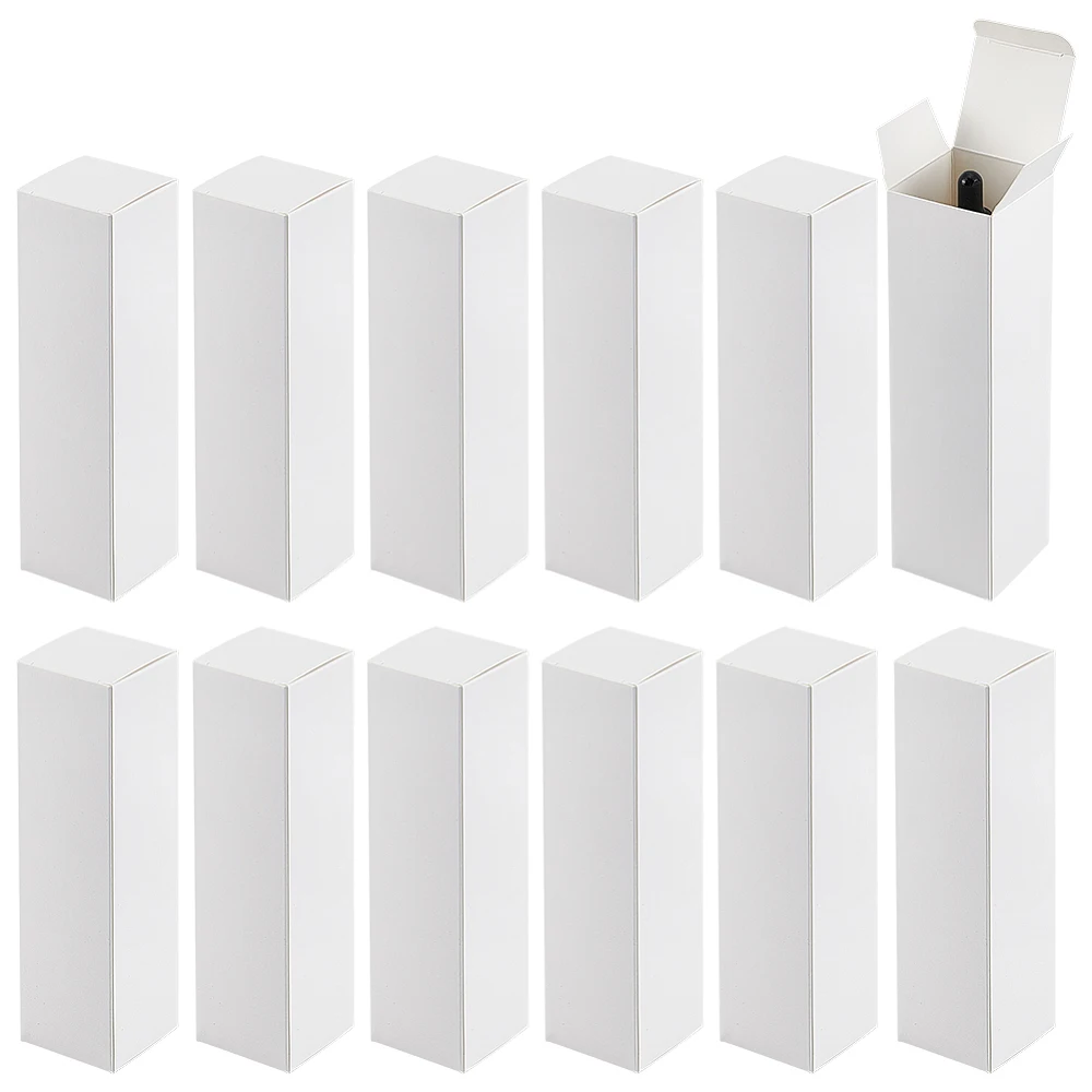 30pcs 2x2x7 inch Kraft Paperboard Gift Box Essential Oil Packing Box Small Paper Packing Boxes Packaging Cases Gift Boxes