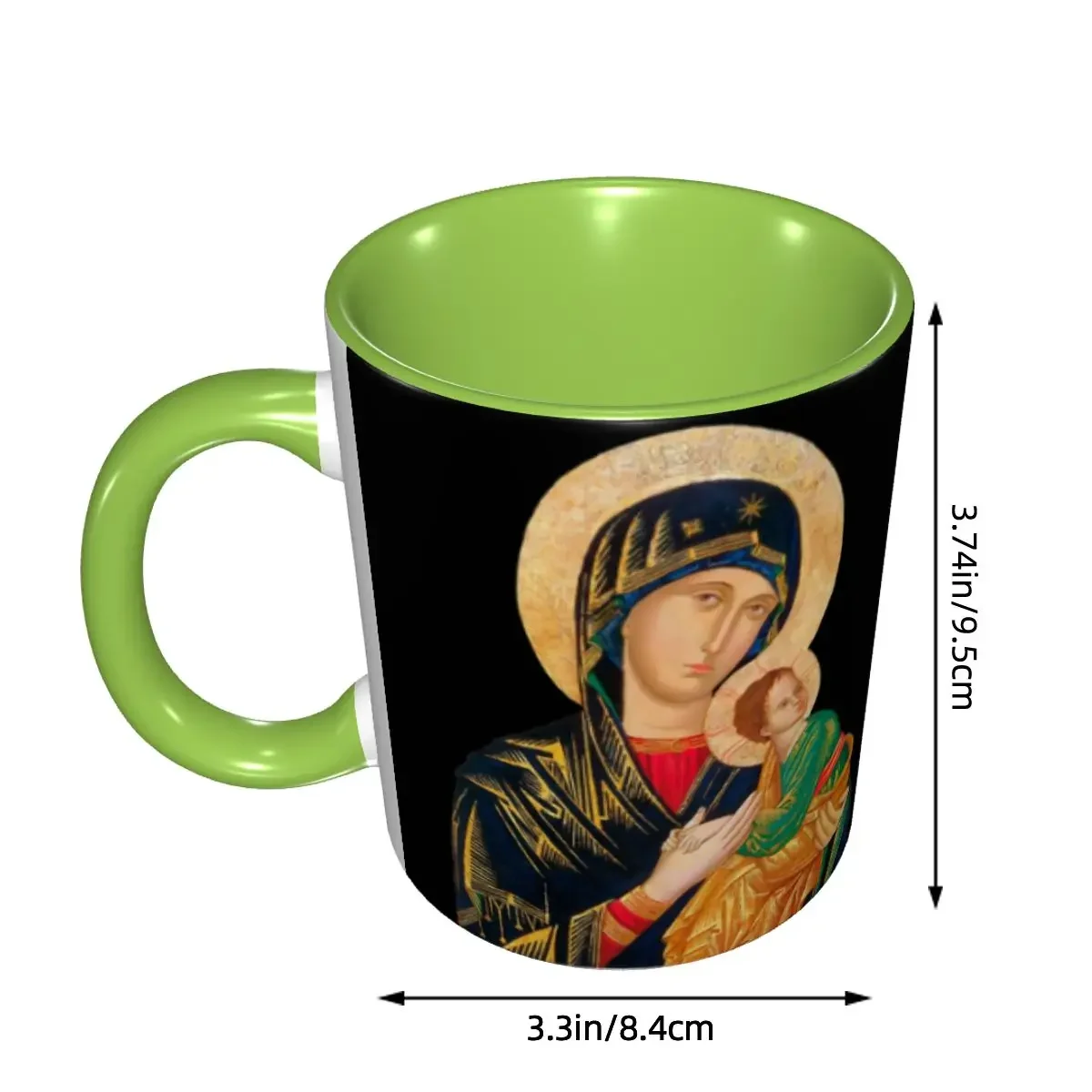 Custom Our Lady Of Perpetual Help Mugs DIY Catholic Virgin Mary Ceramic Tea Milk Coffee Cup