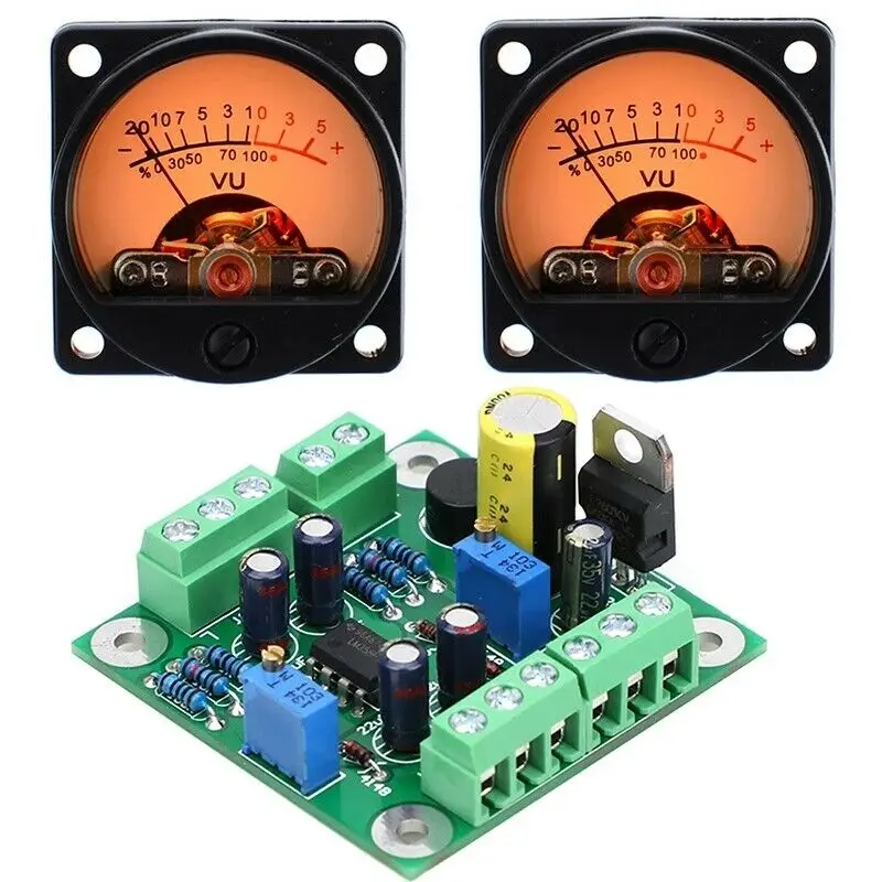 

HiFi VU Level Meter Driver Board + 2PC VU DB Meter For Audio Preamp / Amplifier