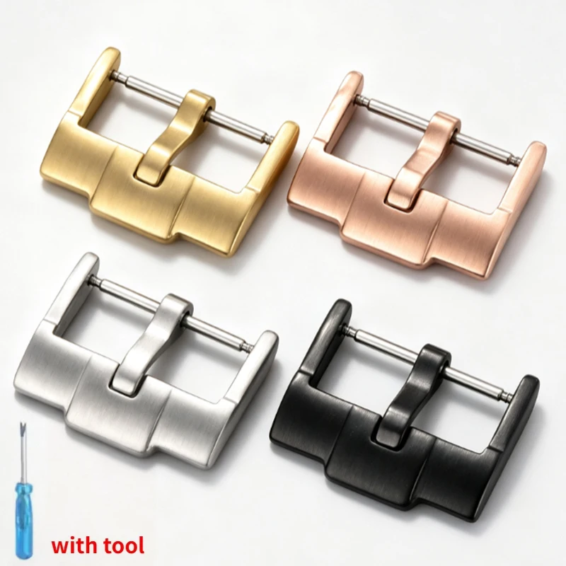 1-4Pcs Metal Watch Clasp Pin Buckle 18mm 20mm 22mm  Metal Clasp Watchband Repair Accessories Universal Replace Watch Buckle