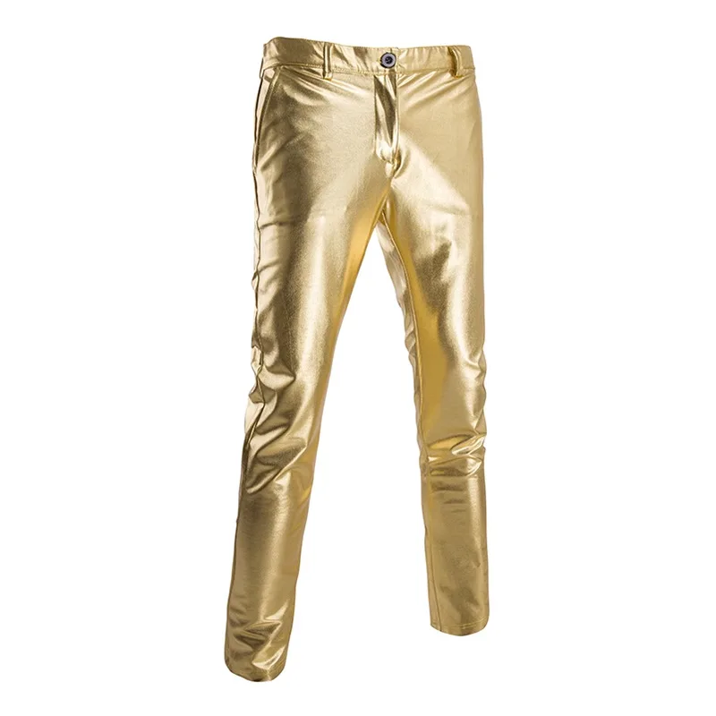 For Men Slim Fit Solid Shiny Party 2026 New Gold Silver Black Suit For Men Blazer Jacket / Pants Hot Stamping Glossy Casual Suit
