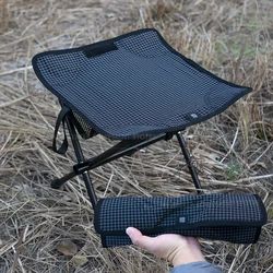 UHMWPE Stool Folding Chair Outdoor Camping Hiking Equipment Footrest Campstol Fishing Camp Lightweight Gear