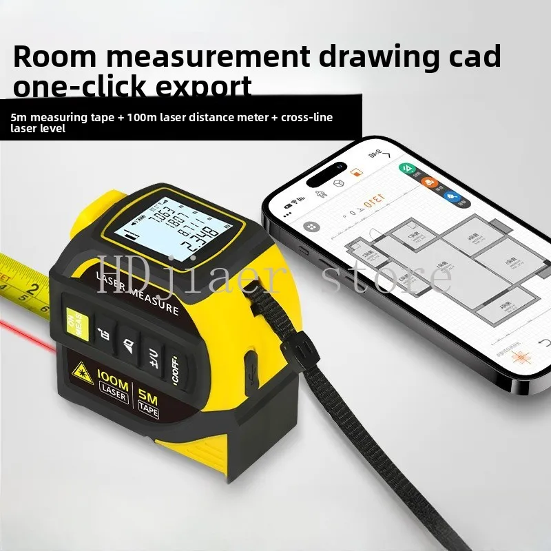 

Smart Tape Measure Bluetooth Distance Meter Room Measuring Tool 5m