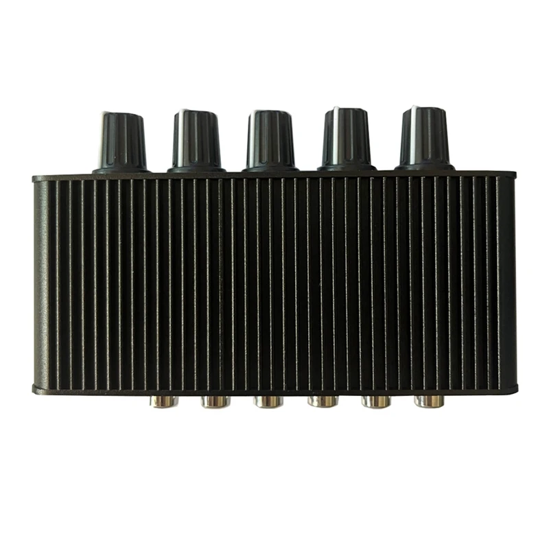 SCLS AU-105RCA 오디오 분배기 스테레오 오디오 믹서 1 입력 5 출력 RCA 볼륨 제어용 다중 채널 오디오 분배기