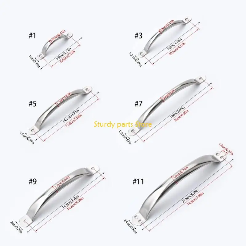 Maniglia per porta armadietto in acciaio inossidabile 97QC, antigraffio, installazione rapida per cucina, bagno