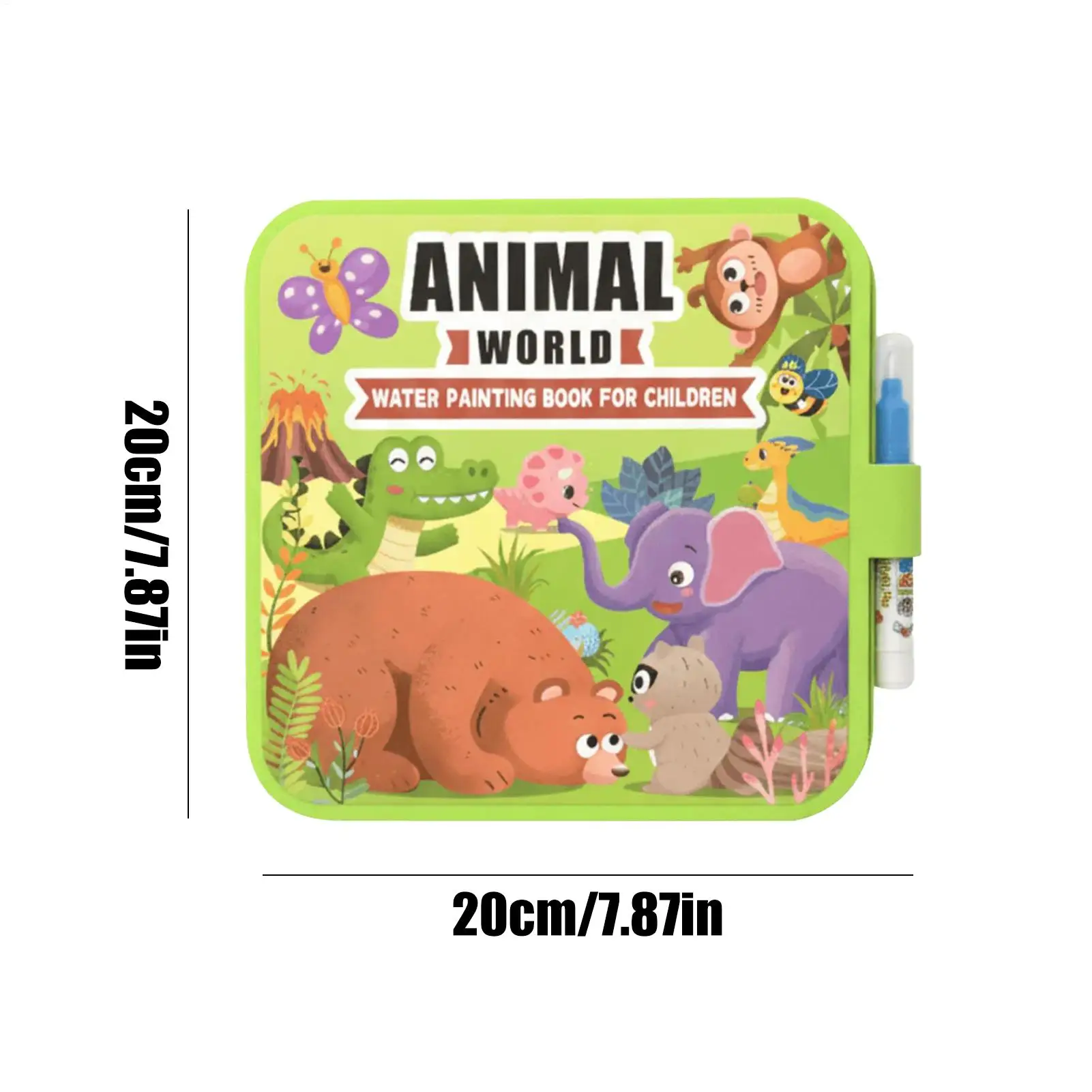 Libro da colorare ad acqua Attività prescolare senza disordinazione Giocattolo educativo Libro per scarabocchi ad acqua per bambini Ragazzi Ragazze Casa in età prescolare