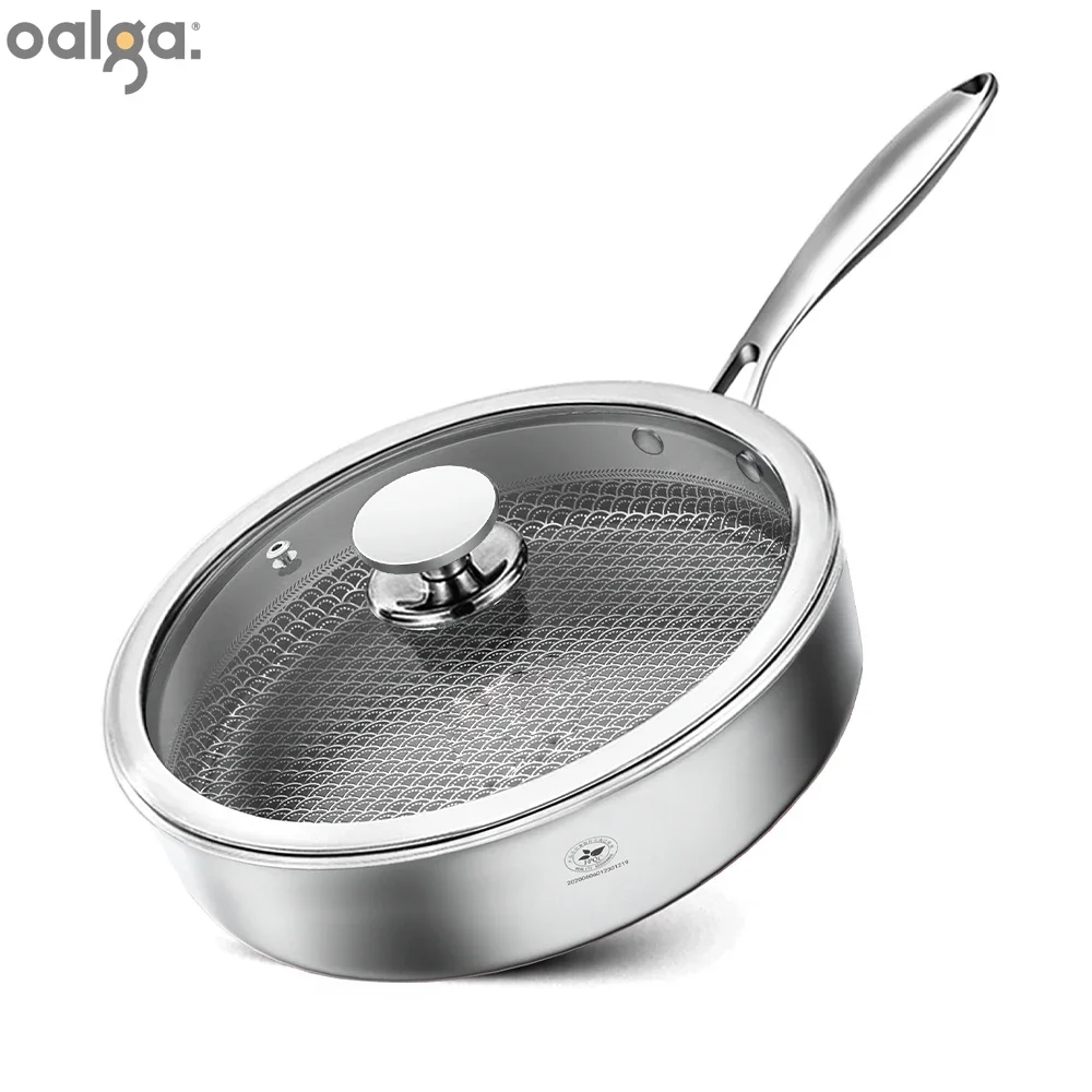Stainless Steel Frying Pan Kitchen Non Stick Cooking Pan Kitchen Skillet Electric Induction Frying Pans Cooking Pot Cooking Pot