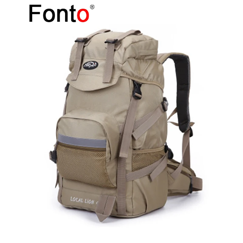 Fonto Camping Backpack Men's Bag Traveling Hiking Climbing Rucksack Trekking Backpaks Outdoor Large Capacity Daypack