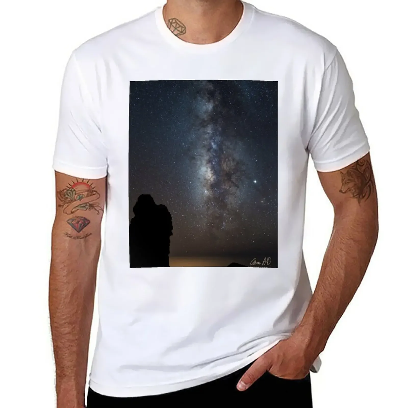 New Milky Way, Jupiter & Roque de los Muchachos T-Shirt anime clothes sports fan t-shirts mens graphic t-shirts anime