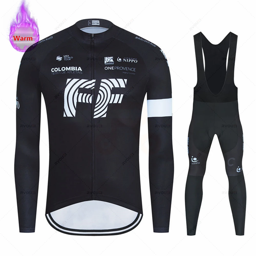 Warm Fleece Cycling Clothing for Men, Racing Bike Suit, Mountain Bicycle Jersey Set, Winter Cycling Clothing, 2025