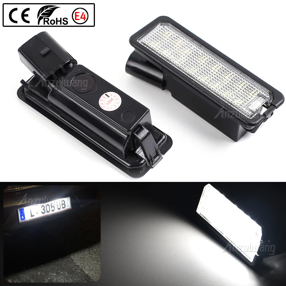 12V 3W LED Number License Plate Light Lamp canbus no error For vw Passat B6 CC Eos Golf 4 5 6 For Polo Superb Seat Leon Altea