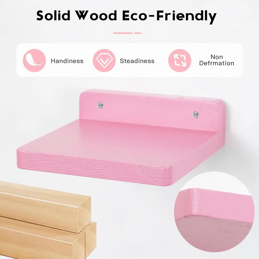 رف عائم صغير، أرفف صغيرة 5 بوصة، مجموعة من 3 أرفف حائط صغيرة لغرفة النوم وغرفة المعيشة والحمام والمطبخ والمكتب وديكور الغرفة ( #5