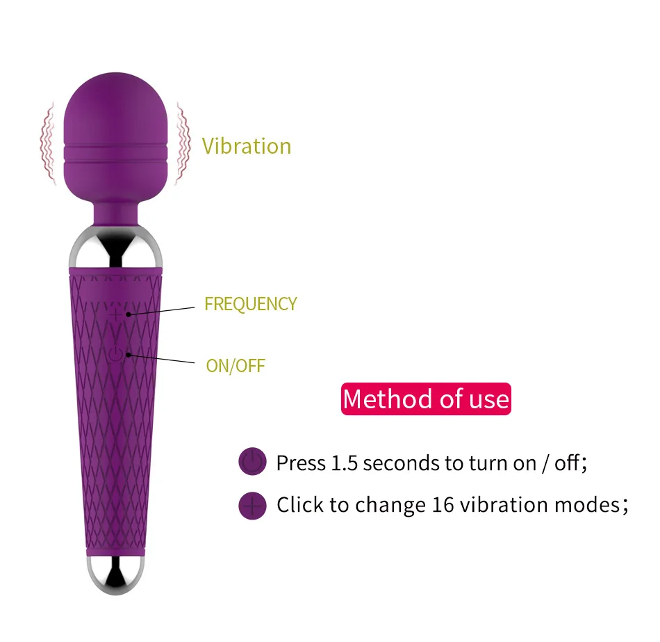 Wireless Dildos Vibrator Magic Wand for Women Clitoris Stimulator USB Rechargeable Massager Goods Sex Toys for Adults 18