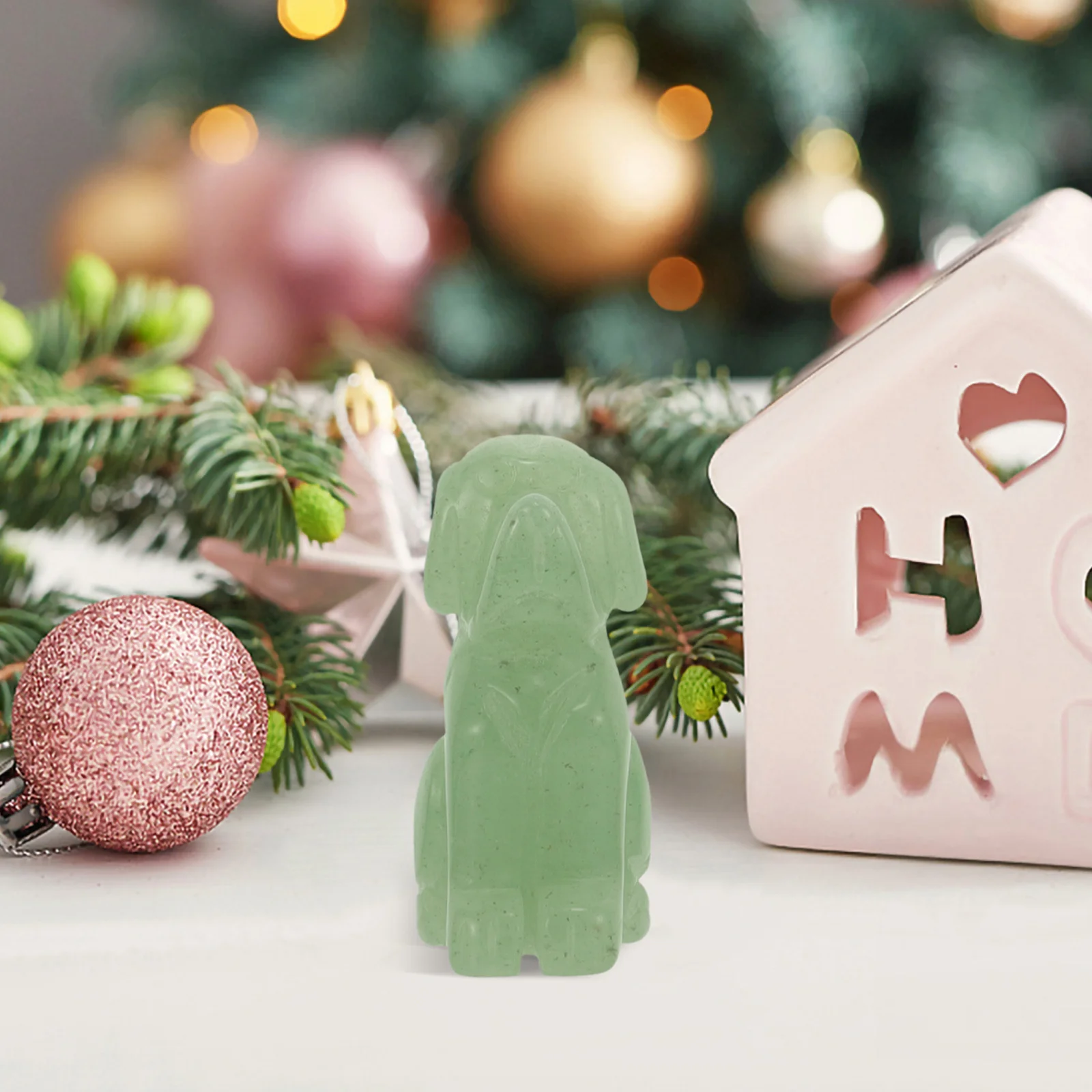 

Decorations Dog Crystal Gemstone Miniature Ornament Figurines Home Ornaments Animals Sculpture Small