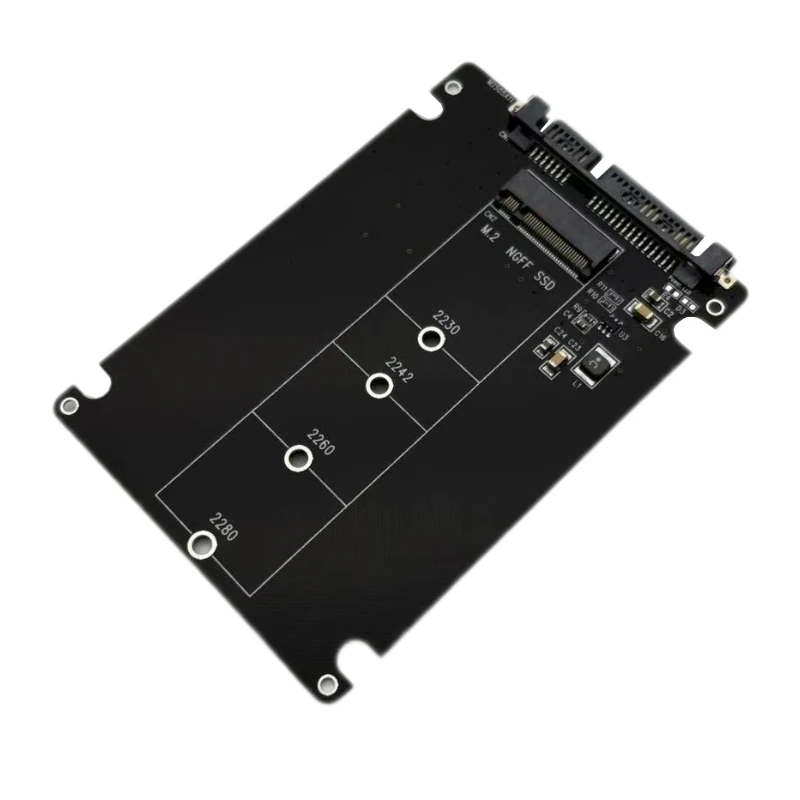 10 шт. SSD-адаптер M.2 B Key to SATA 3 Converter Riser Card 2,5 "Плата расширения Поддержка 2230 2242 2260 2280 M2 SATA Protocol SSD