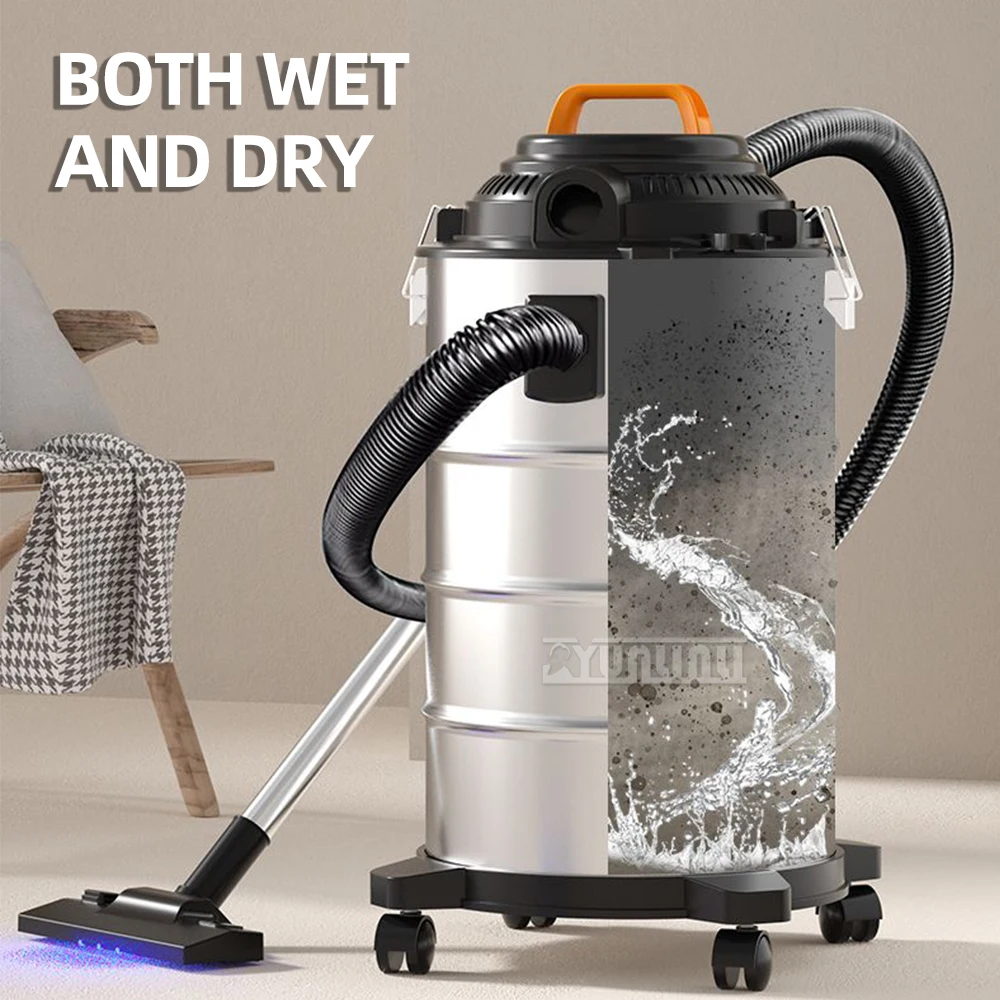 

Industrial Vacuum Cleaner 30L Large Capacity Aspiradora Commercial 1800W High-power Wet and Dry Vacuum Sweeper