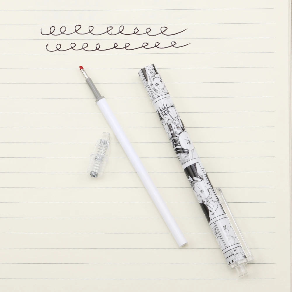 6 Piece Cute Gel Pen Creative Cartoon Press Stationery Kawaii Funny Pens