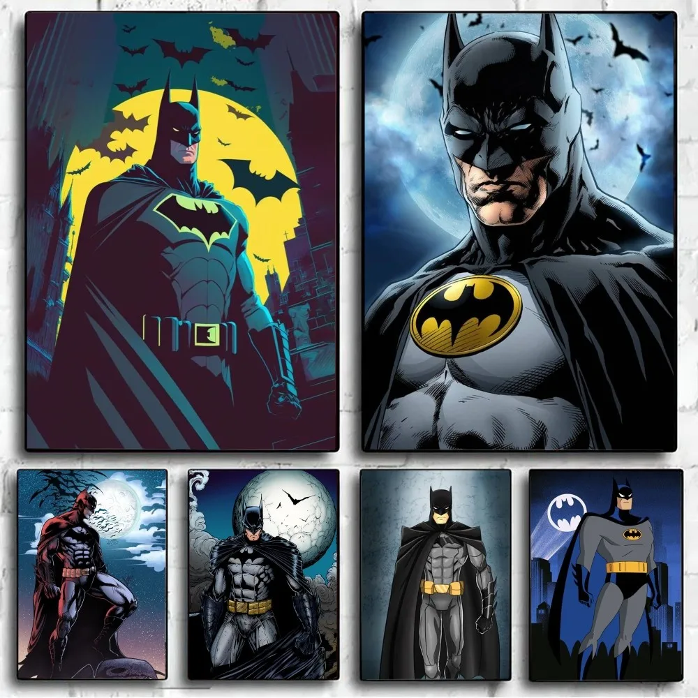 Funny-B-Bat man-Man Poster No Framed Poster Kraft Club Bar Paper Vintage Poster Wall Art Painting Bedroom Study Stickers