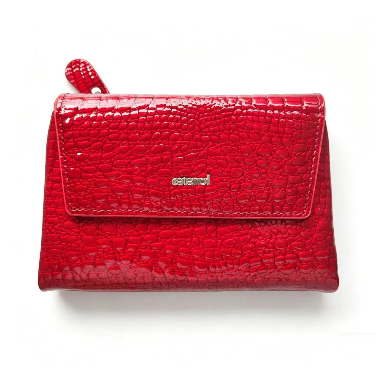 Magnetic Clasp Cow Leather Wallet Woman Mini Alligator Pattern Card Holder Purse Short Cowhide Clutch Bag
