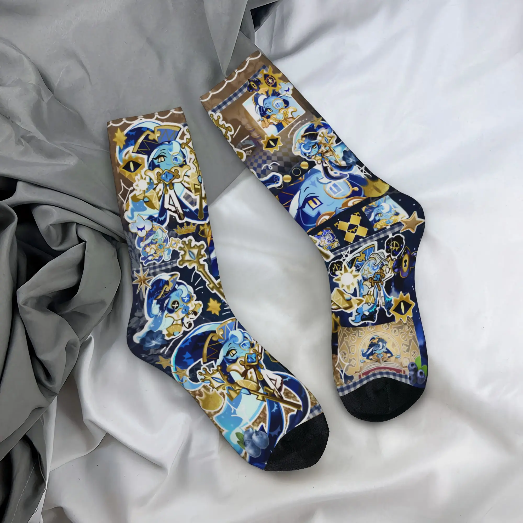 Shadow Milk Cookie Accessories Men Women Socks Sweat Absorbing  Graphic Middle Tube Socks Cute Best Gift Idea