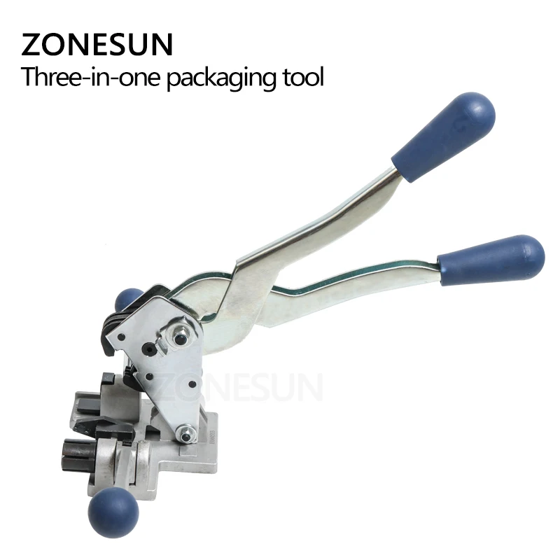 ZONESUN Manual Strapping Tool Packaging Tool Multifunction Plastic 13mm PP Packing Strap Belt Tensioner Cutter  Hand Tool Set