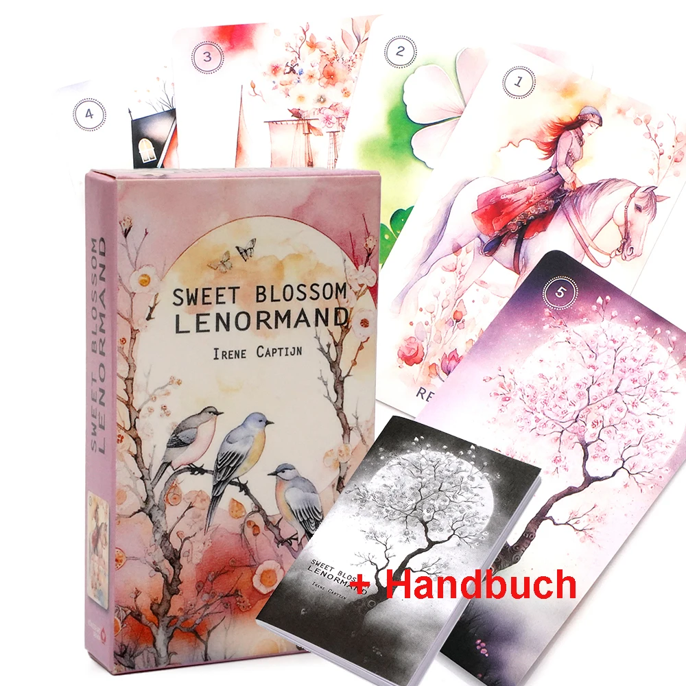 Sweet Blossom Lenormand Lenormandkarten auf Deutsch 36 Karten plus 2 zusätzliche Karten Im Booklet werden ausführlich die Geschi