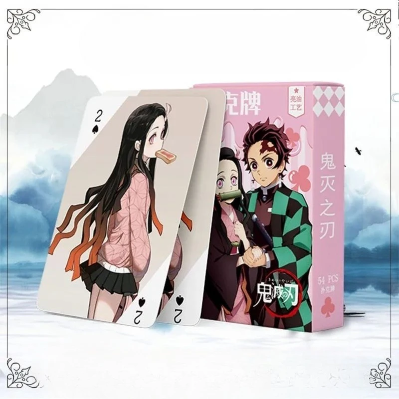 

Demon Slayer anime Kamado Tanjiro Kamado Nezuko character cards leisure party entertainment peripheral playing cards wholesale