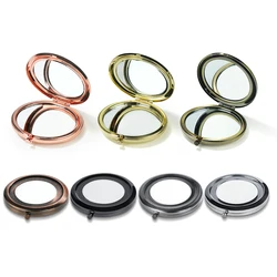 10kits 57.1mm Metal Blank Mirror Compact Double Side Pocket Mirror Portable Makeup Mirror For Girls Beauty Tool (Mirror+Epoxy)