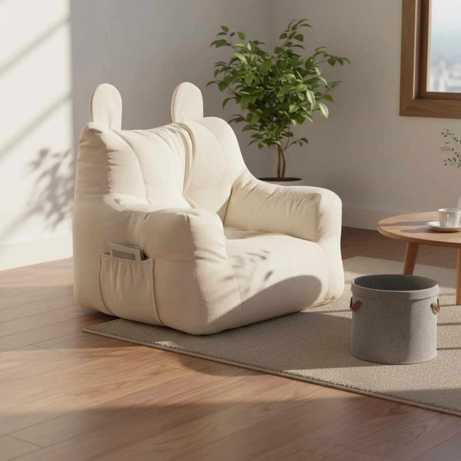 

Children's Lazy Sofa Ergonomic Support Soft Baby Sofa Chair Young Child Beanbag Armchair Breathable Material Kids Furniture