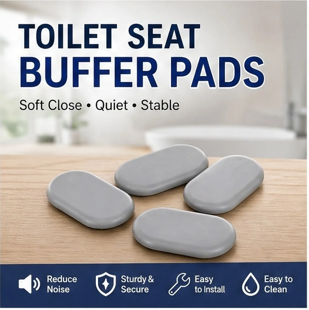 4 Pcs Toilet Seat Bumper Replacement Plastic Buffer Pads Quiet Toilet Seat Bumpers For Lid Bidet Bathroom Spacers Attachment