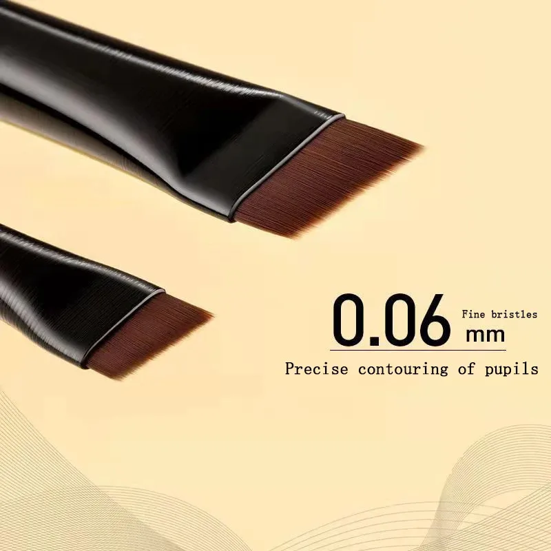 1/2/5/6/10Pcs Neue Klinge Make-Up Pinsel Abgewinkelt Dünne Augenbraue Pinsel Flache feine Eyeliner Pinsel Professionelle Liner Schönheit Bilden Werkzeug