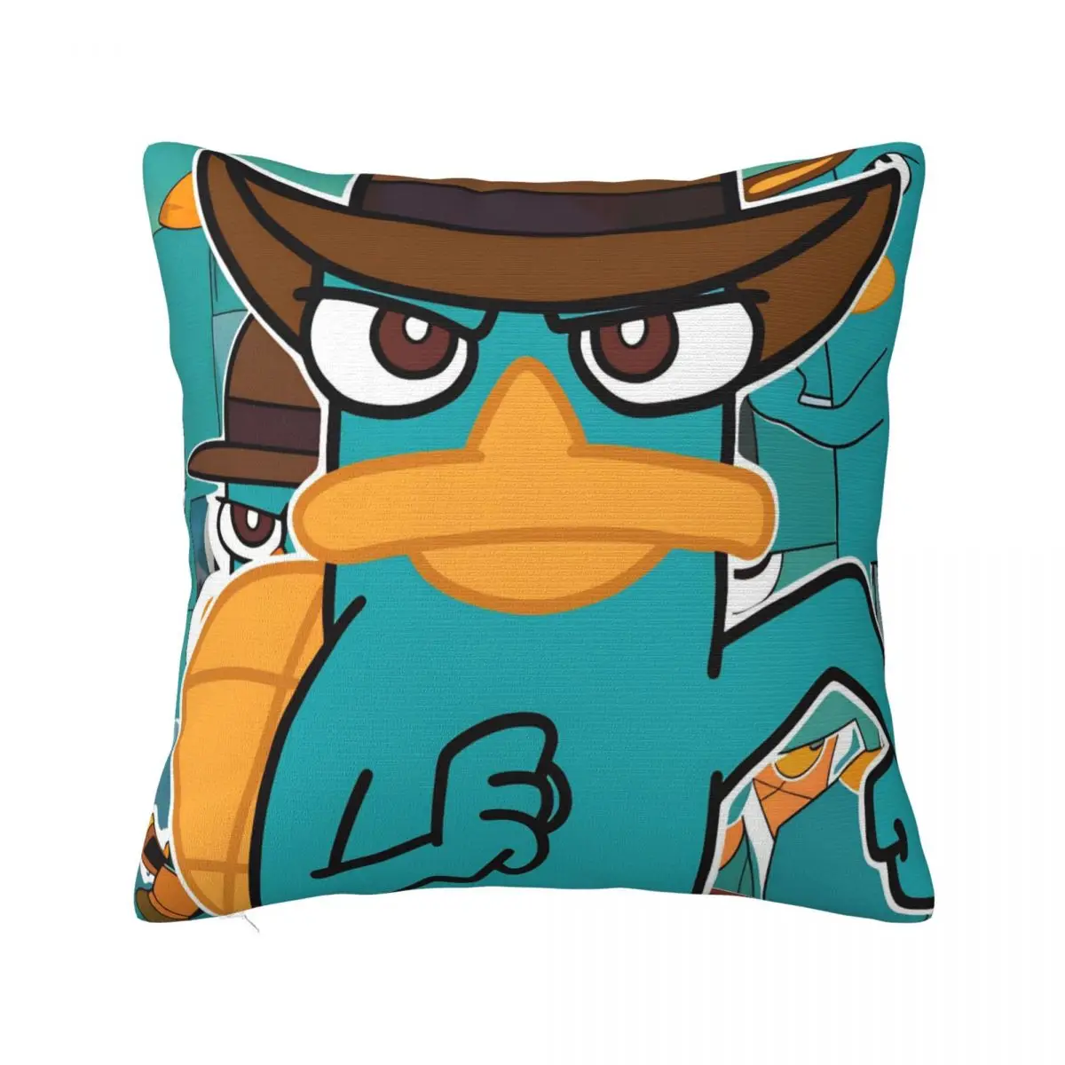 Perry The Platypus Pillowcase Polyester Cushion Cover Gift Anime Throw Pillow Case Cover Home Square 45X45cm