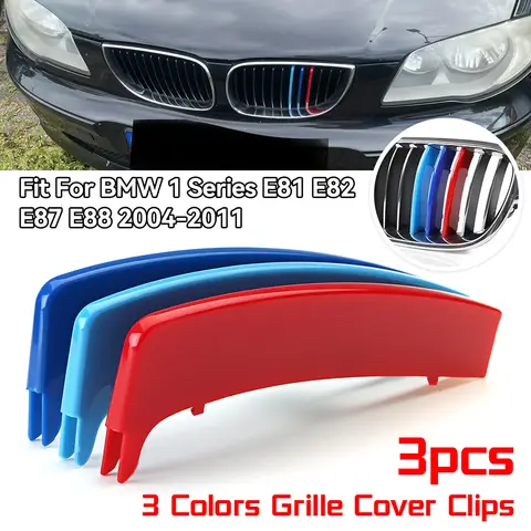 자동차 그릴 네트워크 그릴 커버 클립 트림 BMW 1 시리즈 E81 E82 E87 E88 2004 2005 2006 2007 2008 2009 2010 2011 자동차 액세서리