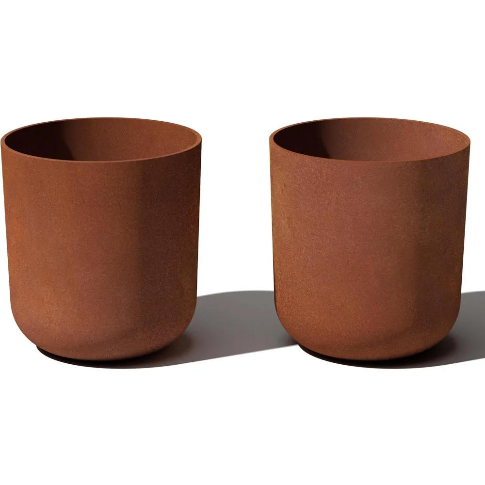 

Veradek Patina Series Kona Planter - Round Planter for Outdoor Porch/Garden | Naturally Rusting Planter for All-Weather Use