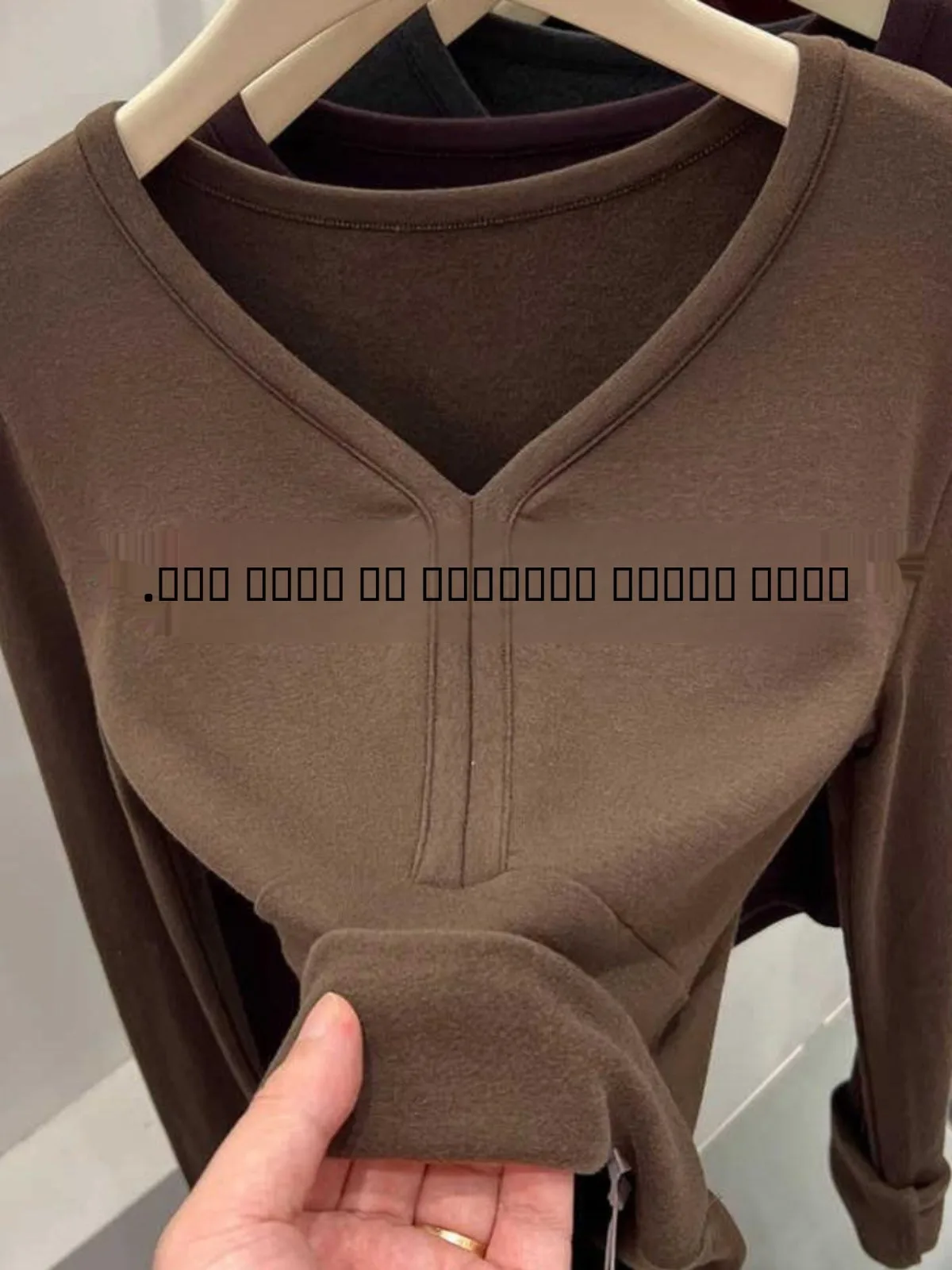 Jesień 2024 Damska Miękka, Puszysta, Cienka Bluzka z Długim Rękawem, Modna Bielizna, Elegancka Podkoszulka