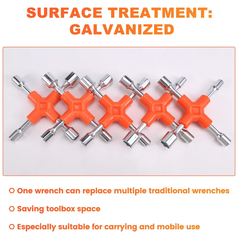 A64Z Multi-Function Spanner Multi-Head Outer Hexagon Tool Bike Repair Tools Portable Three Hexagonal Internal Wrench