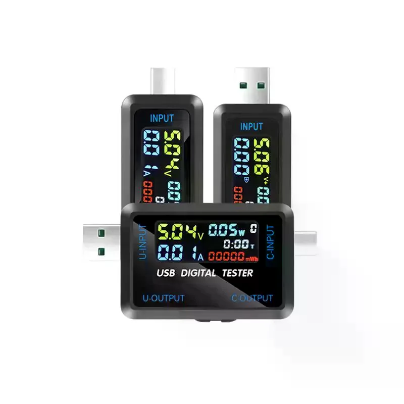 10 In 1 USB Type C Voltmeter Ammeter Capacity Tester DC 4.5 To 36V 0 To 8A Multiple Fast Charging Auto Detection High End