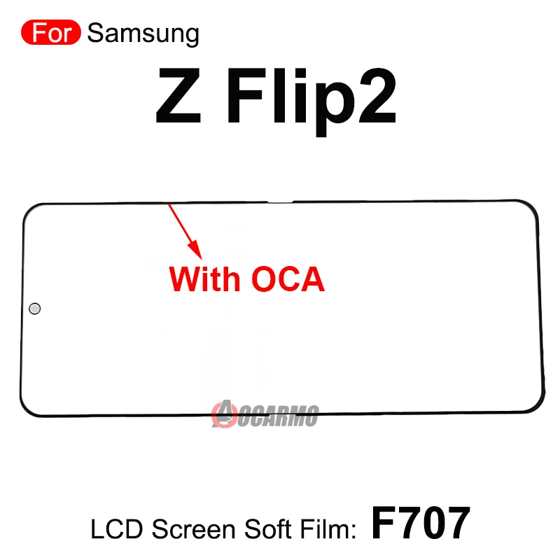 Inner Soft Glass Touch Panel With OCA LCD Screen Soft Film For Samsung Galaxy Z Flip 2 3 / Z Fold 3 4 F711 F721 F731 W22 F926