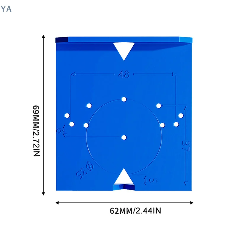 

2 шт. Шаблон для сверления и позиционирования петель, вспомогательный инструмент для установки мебельных петель, для деревообработки